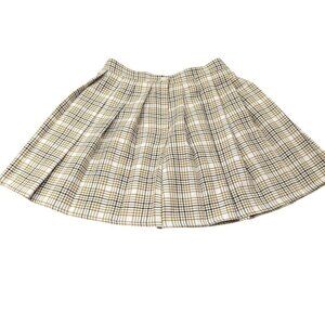 Nasty Gal Plaid Pleated Mini Skirt – Size 12